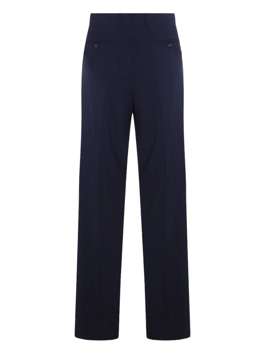 Navy Blue Straight Flat Front Pant 2