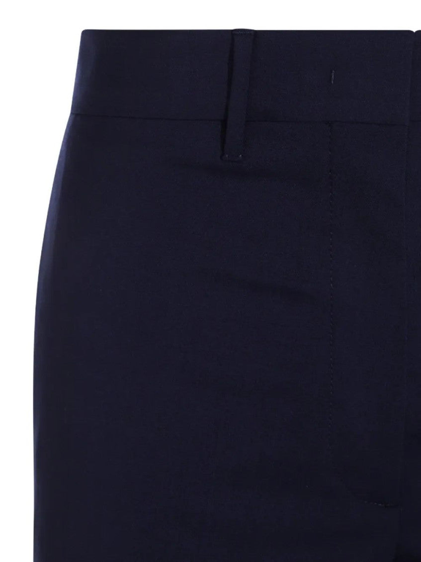 Navy Blue Straight Flat Front Pant 3