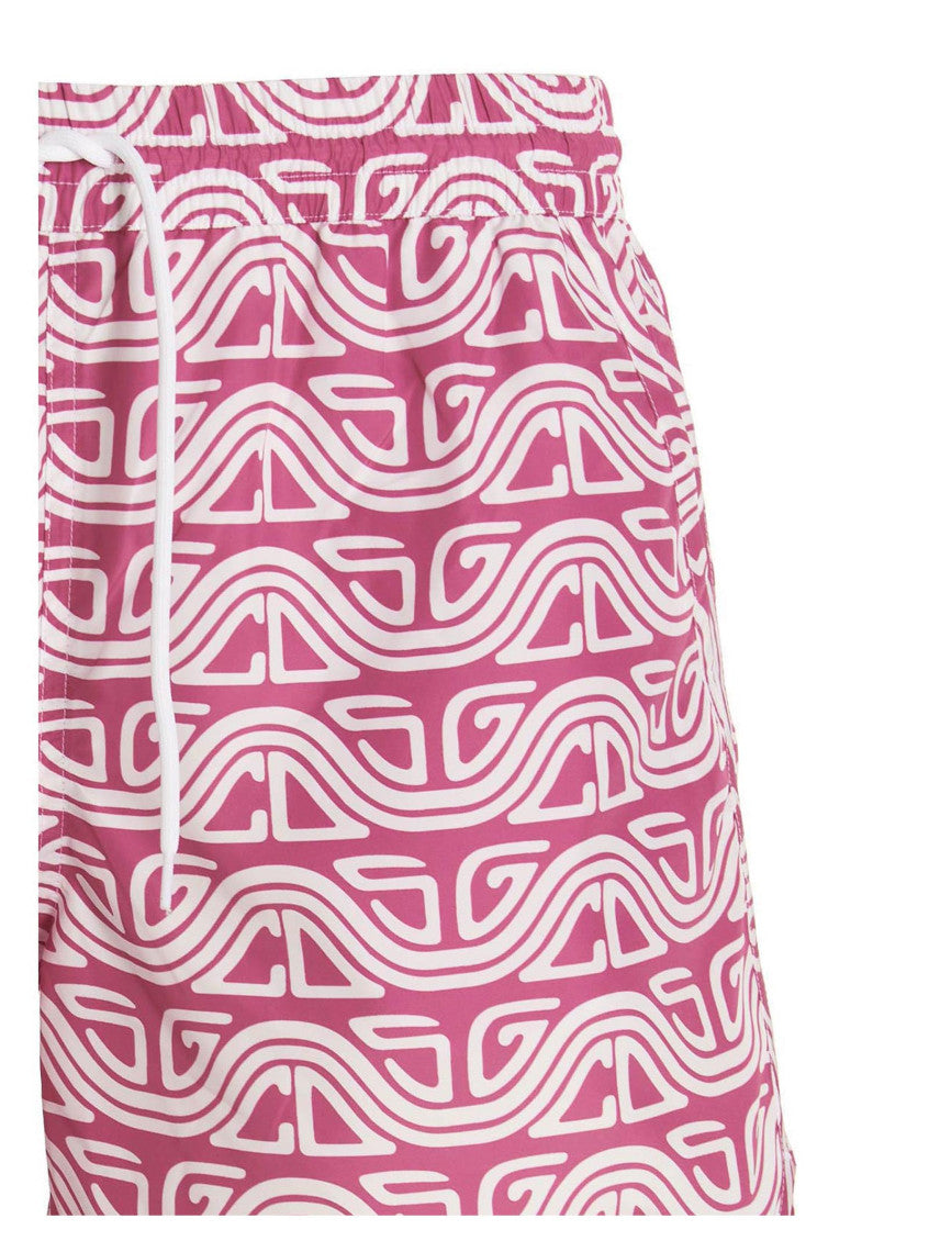 Fuchsia Logo Swim Shorts 3