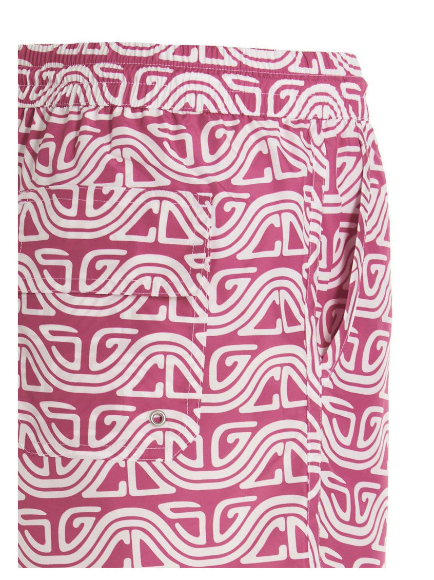 Fuchsia Logo Swim Shorts 4