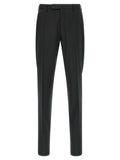 Black Slim Flat Front Pants 1