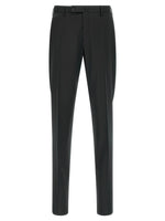 Black Slim Flat Front Pants 1