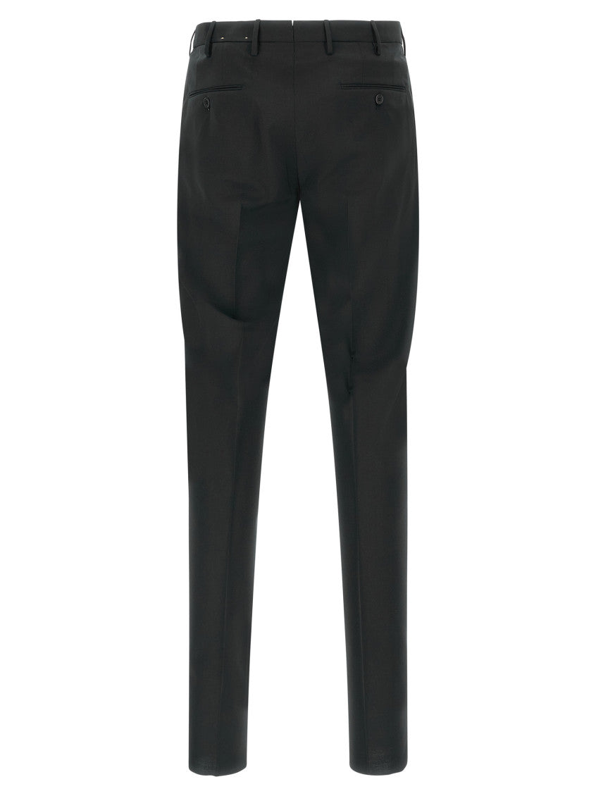 Black Slim Flat Front Pants 2