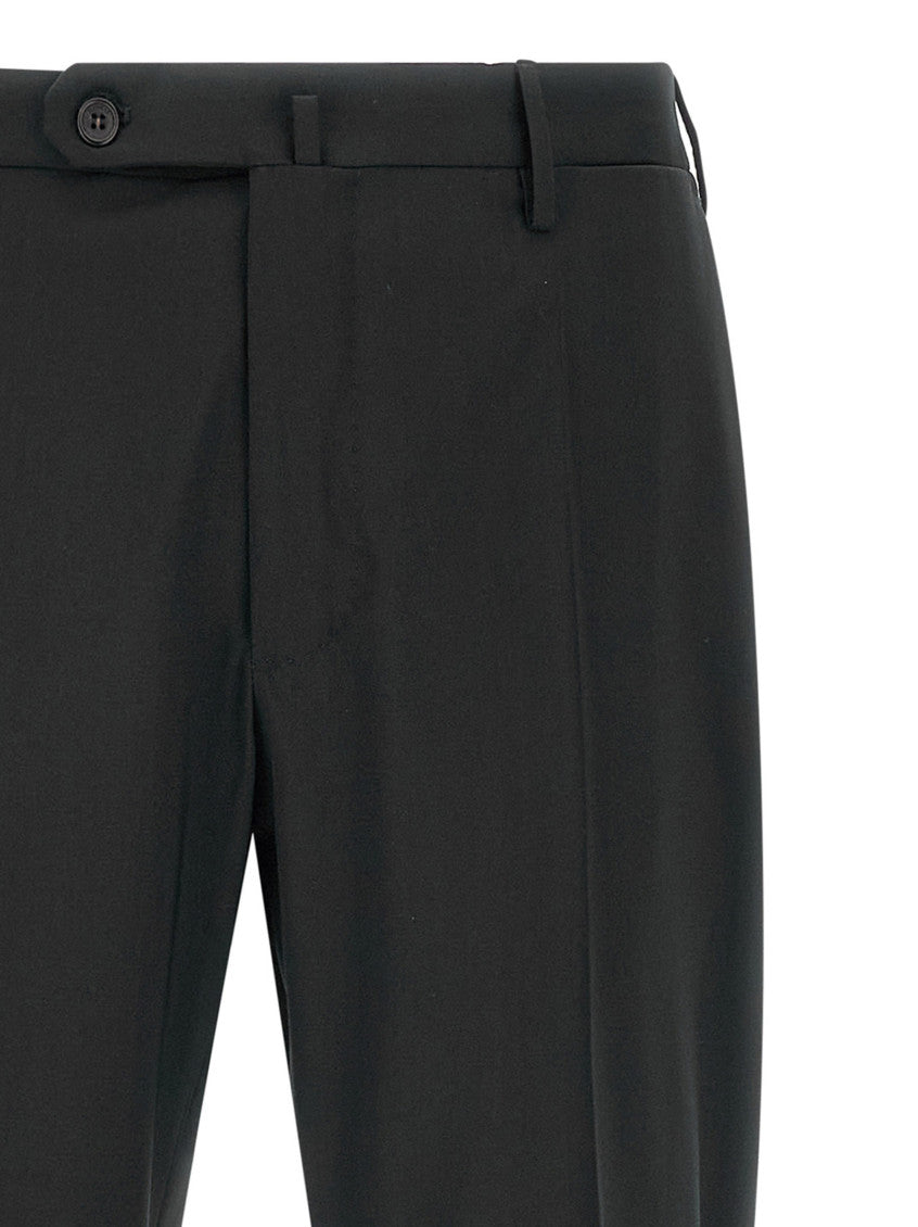 Black Slim Flat Front Pants 3