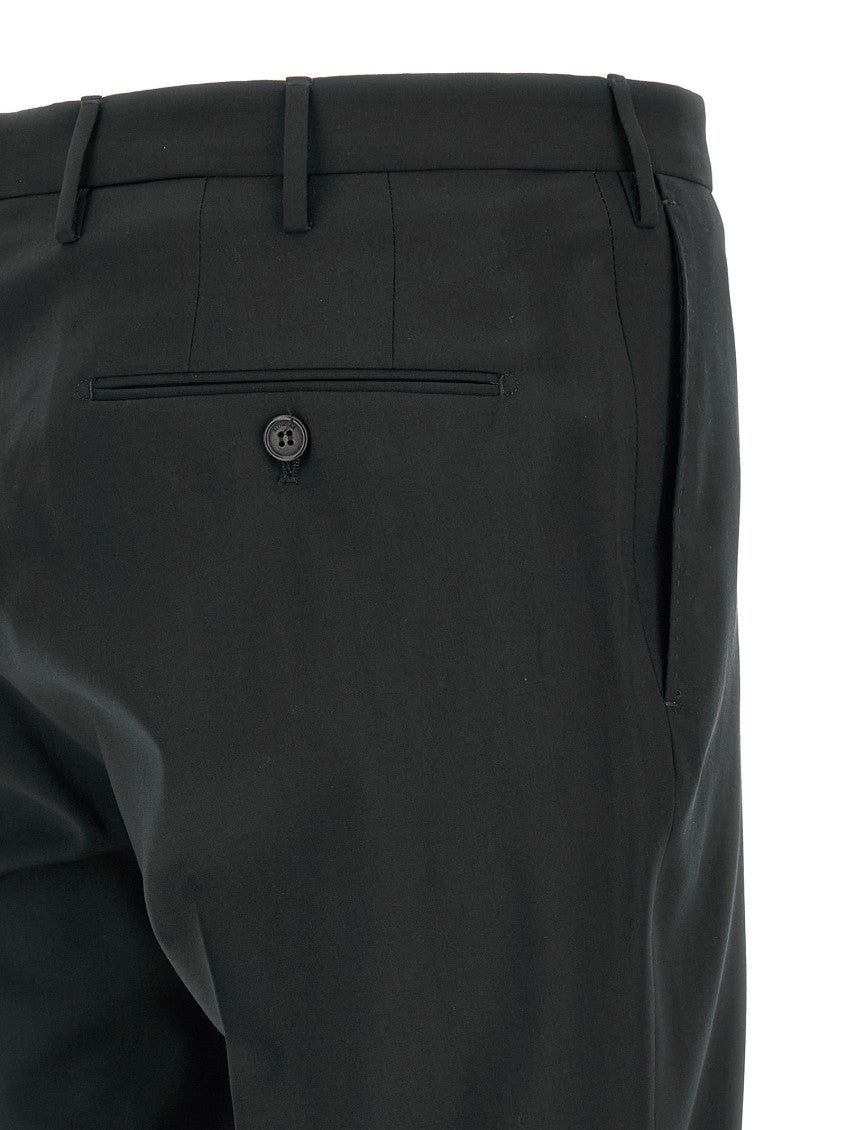 Black Slim Flat Front Pants 4