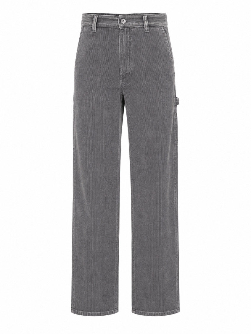 Grey Straight Mid Rise Jeans 1