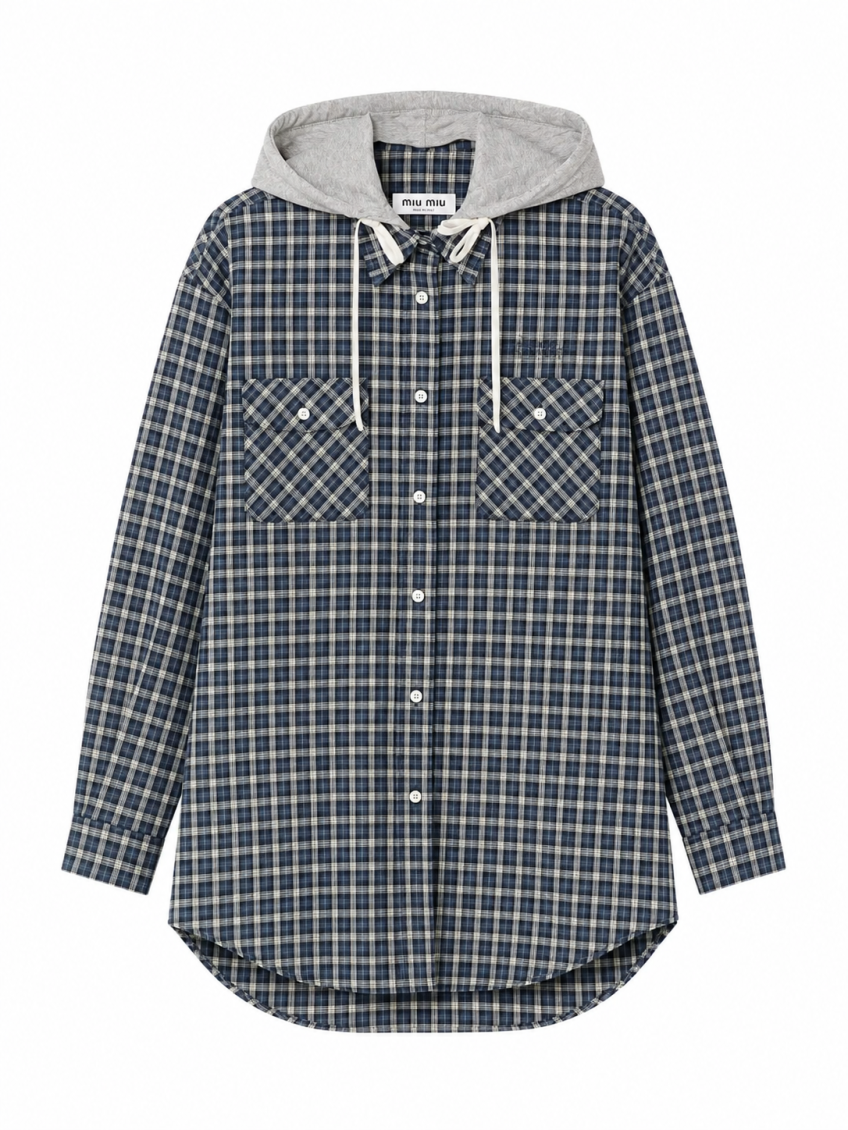 Dark Blue Regular Checks Shirt 1