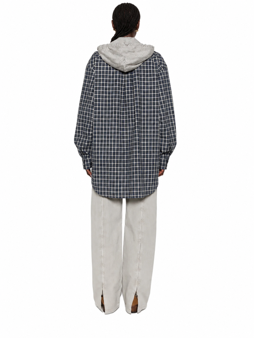 Dark Blue Regular Checks Shirt 2