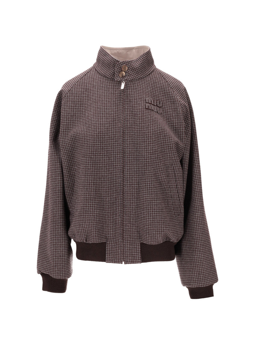 Beige Logo Mandarin Collar Jacket 2