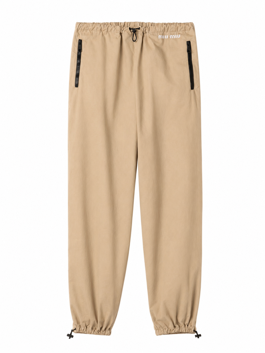 Beige Relaxed Joggers Pants 1