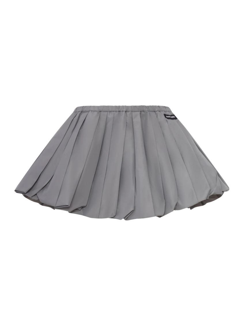 Grey Pleated Mini Skirt 1