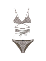 Beige Logo Swimwear 1