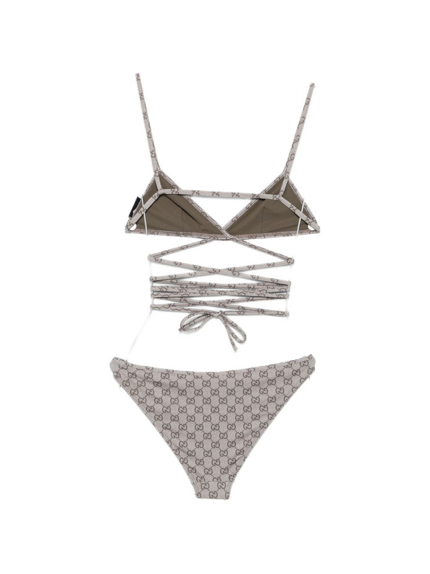 Beige Logo Swimwear 2