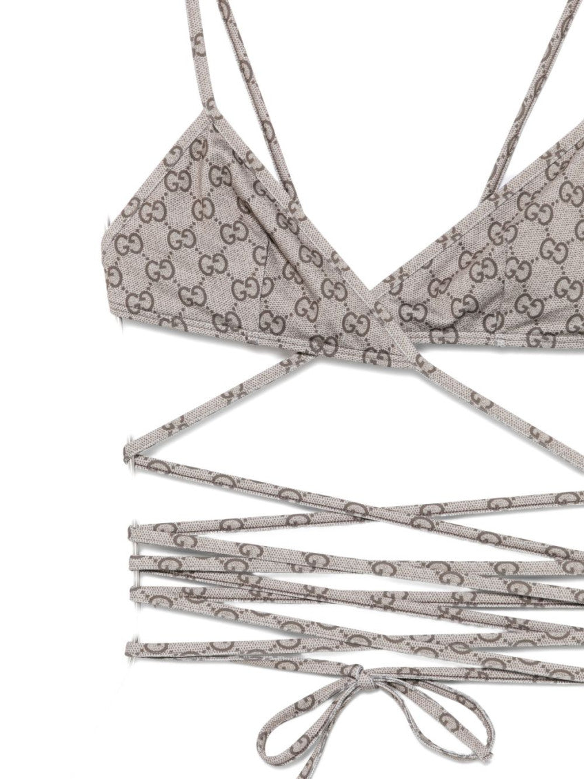 Beige Logo Swimwear 3