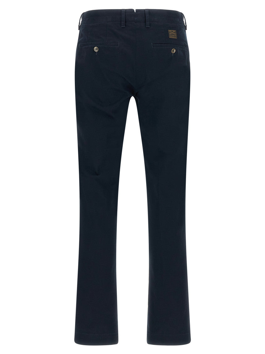 Blue Slim Flat Front Pants 2