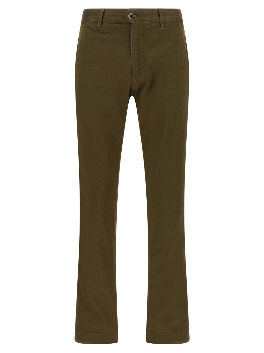 Olive Green Cotton Trousers 1