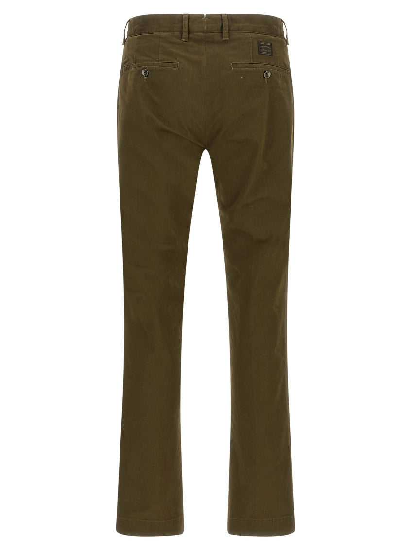 Olive Green Cotton Trousers 2