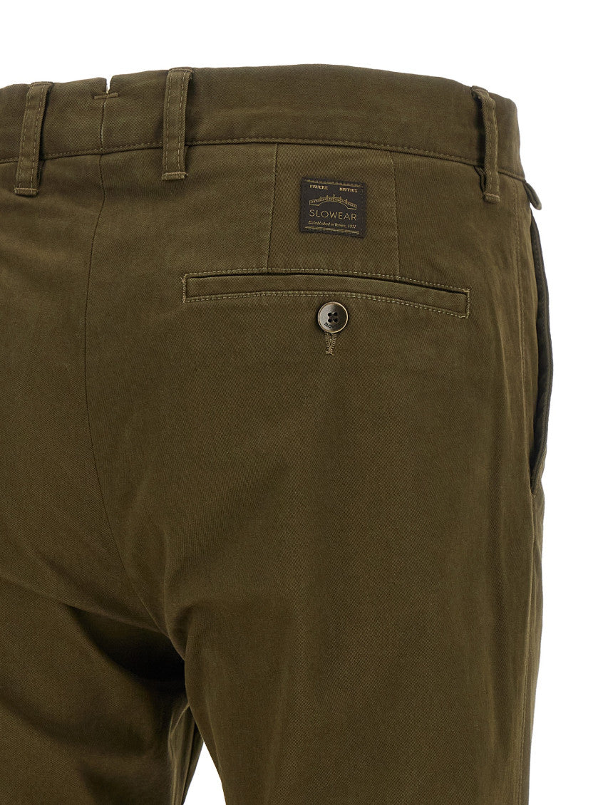Olive Green Cotton Trousers 4