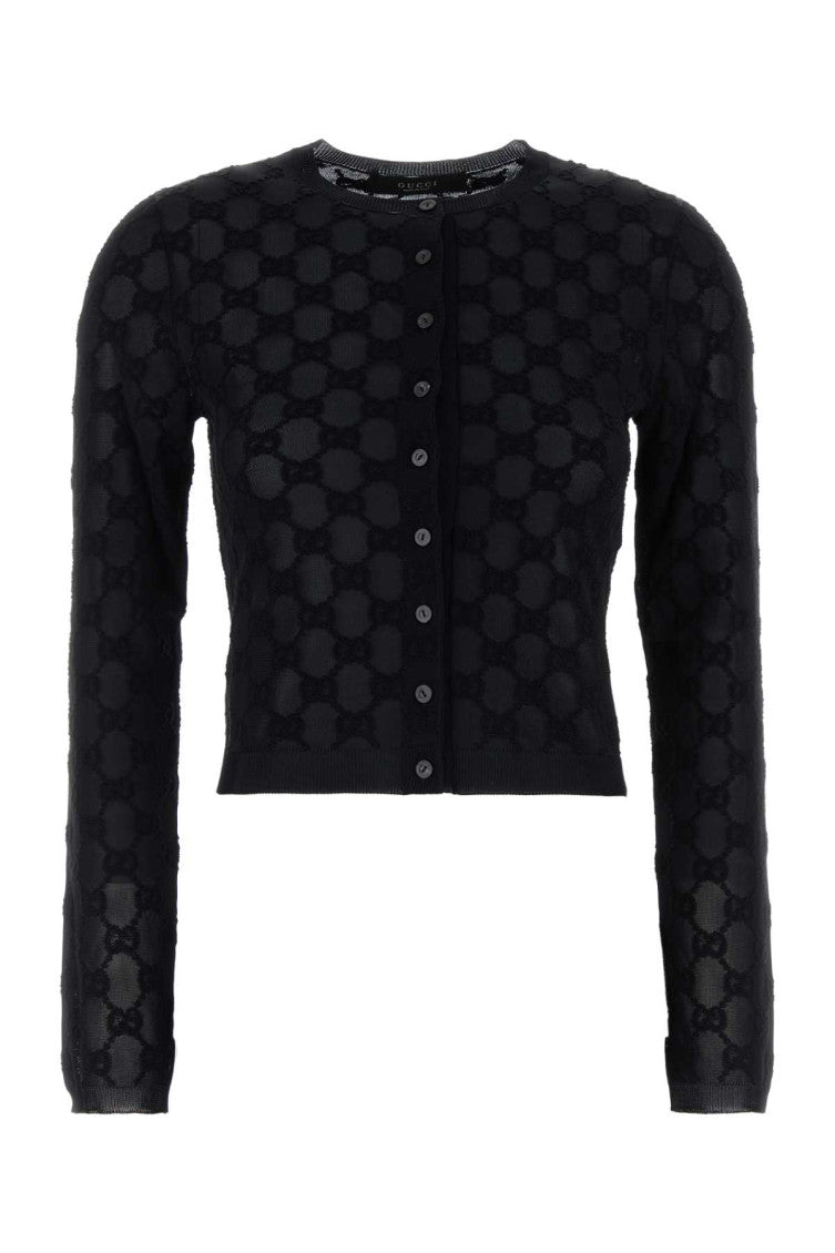 Black Logo Round Neck Sweater 1