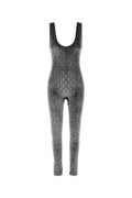 Grey Logo Scoop Neck Jumpsuit 1