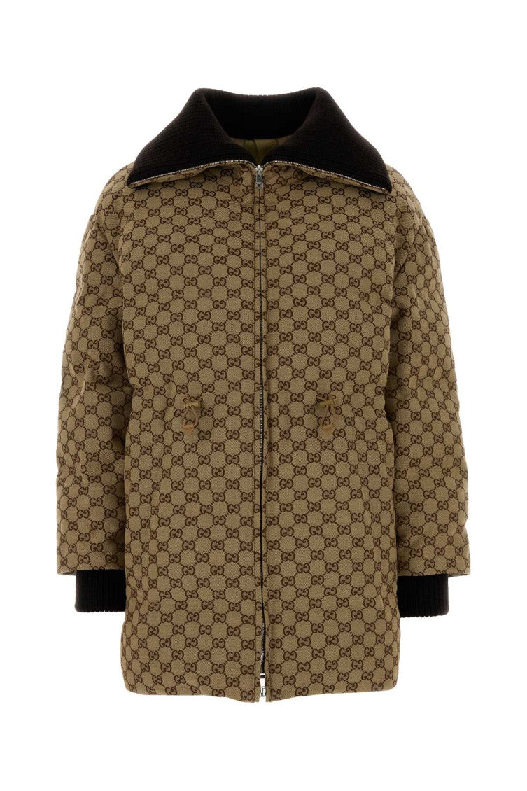 Brown Logo Shirt Collar Jacket 1