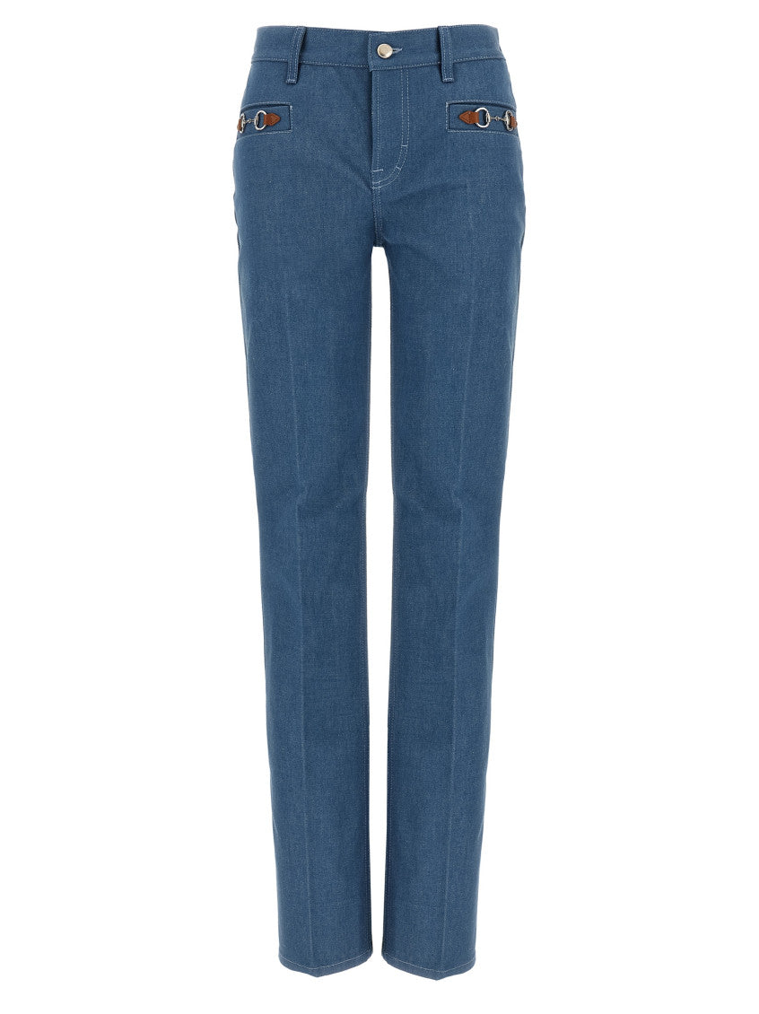 Light Blue Straight Mid Rise Jeans 1