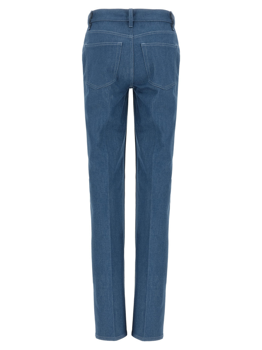 Light Blue Straight Mid Rise Jeans 2