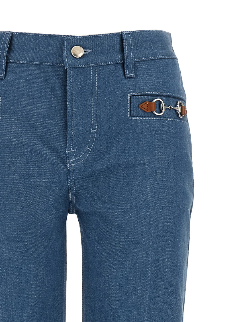 Light Blue Straight Mid Rise Jeans 3
