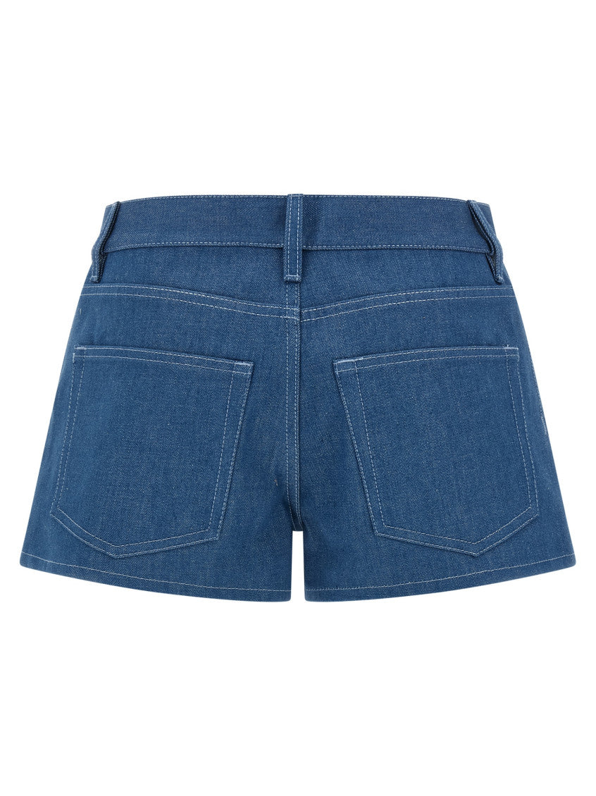 Blue Solid Shorts 2