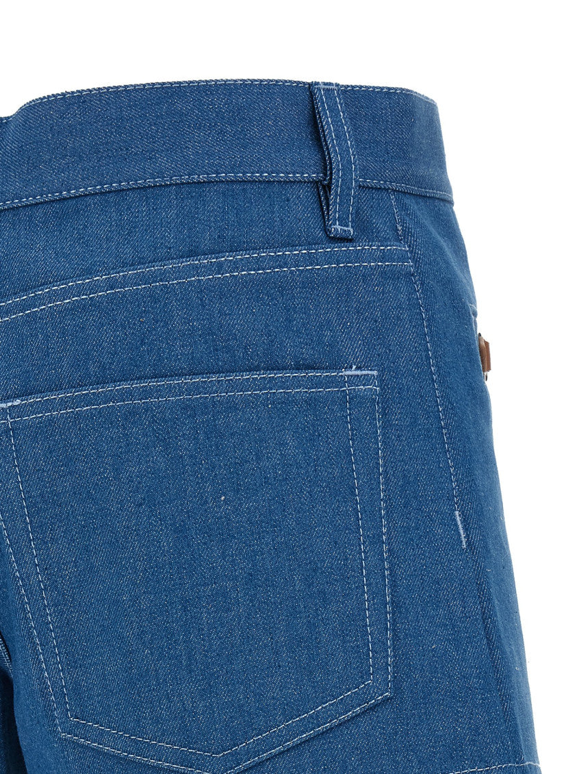 Blue Solid Shorts 4
