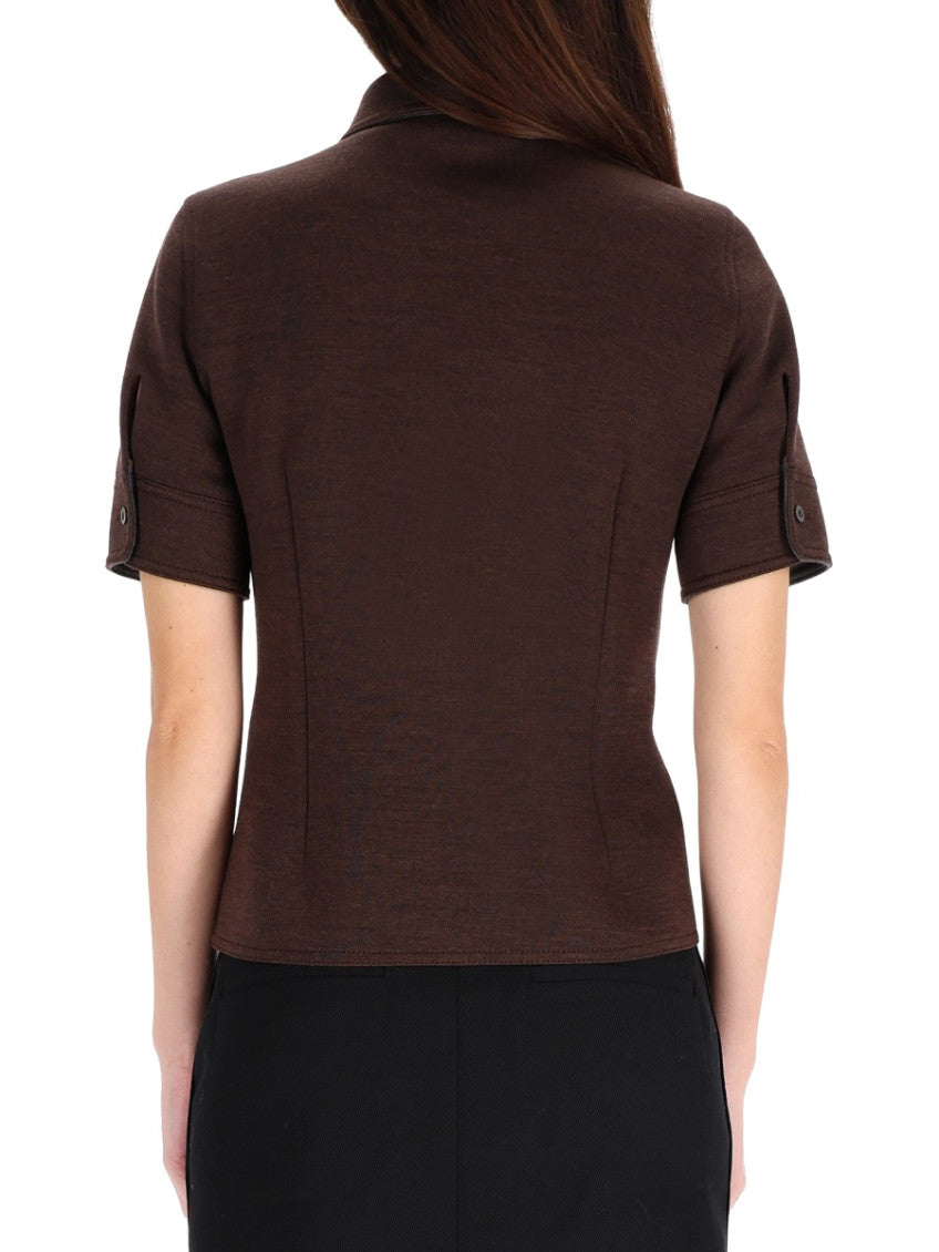 Brown Slim Solid Shirt 4