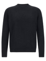 Navy Blue Knitted Crew Neck Sweater 1