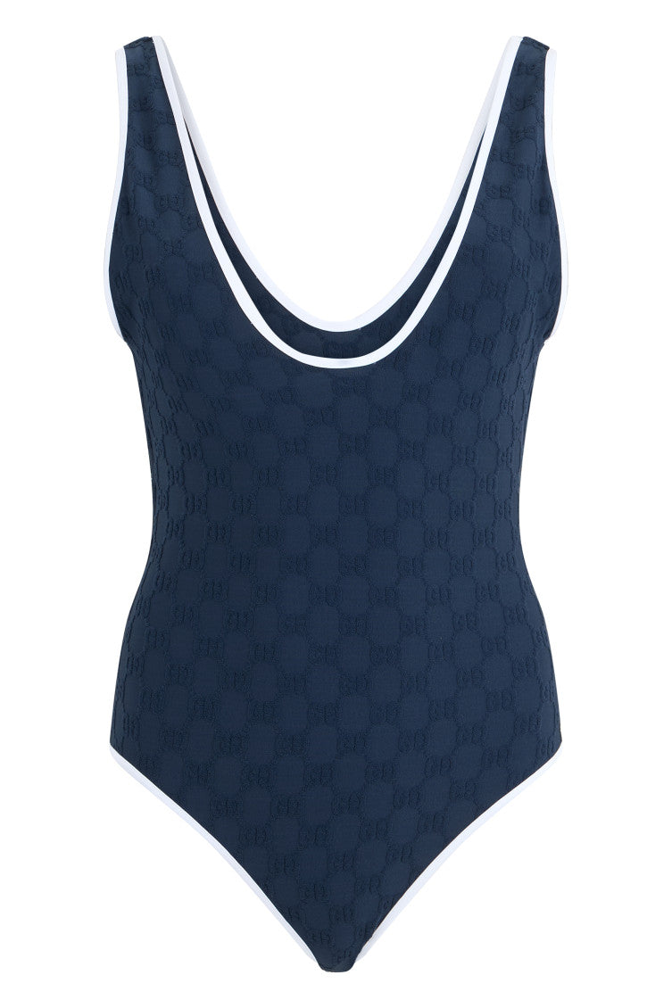 Blue Logo Swimsuit 1