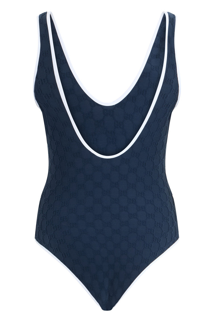 Blue Logo Swimsuit 2
