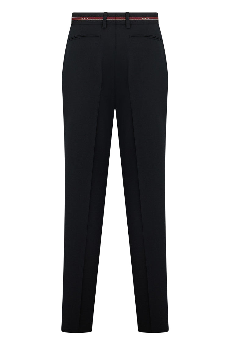 Black Straight Flat Front Pants 2