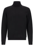 Black Solid Turtle Neck Sweater 1