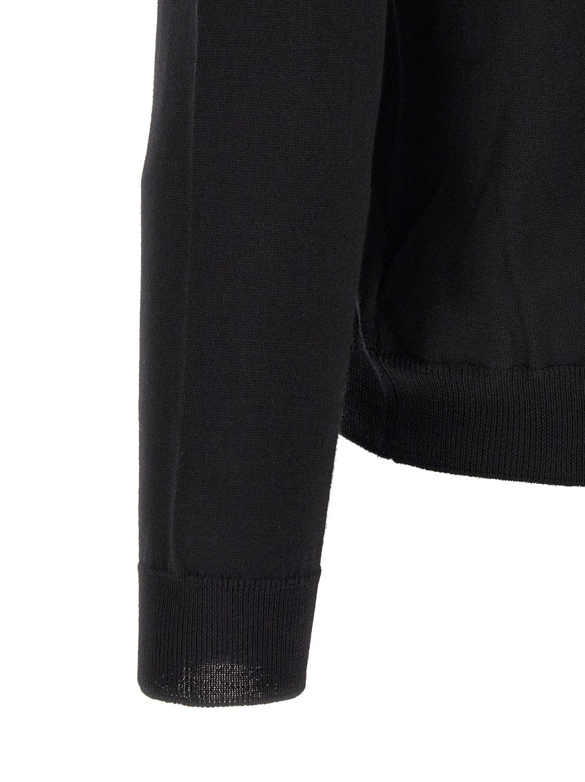 Black Solid Turtle Neck Sweater 4