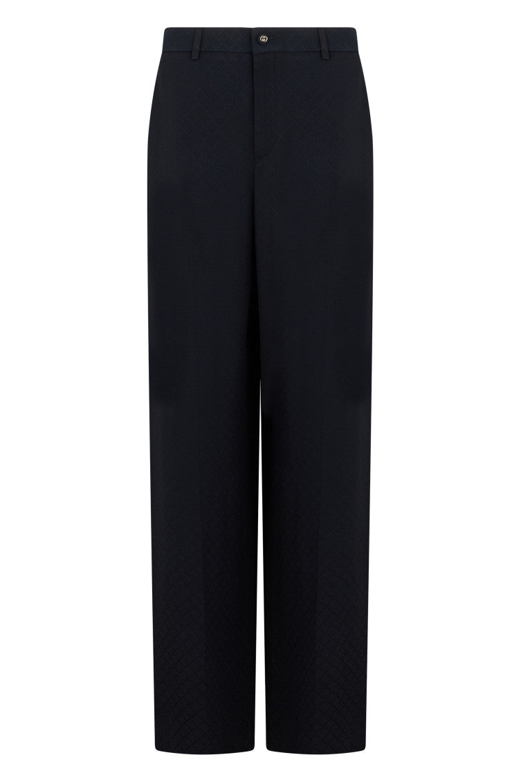 Black Loose Flat Front Pants 1