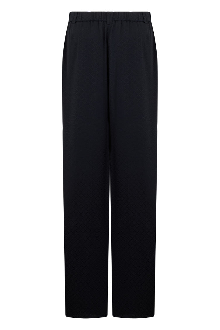 Black Loose Flat Front Pants 2