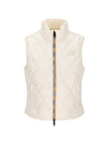 White Quilted Mock Collar Jacket 1