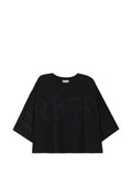 Black Logo Round Neck T-Shirt 1