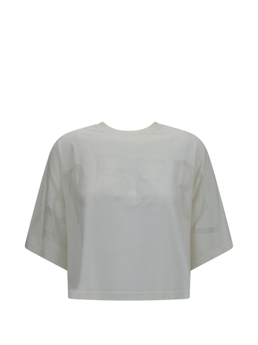 White Logo Crew Neck T-Shirt 1