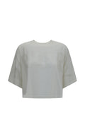 White Logo Crew Neck T-Shirt 1