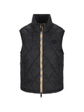 Black Quilted Mock Collar Jacket 1