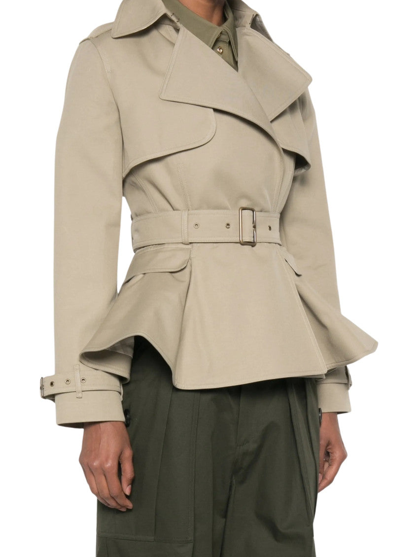Brown Notched Lapel Trench Coat 2