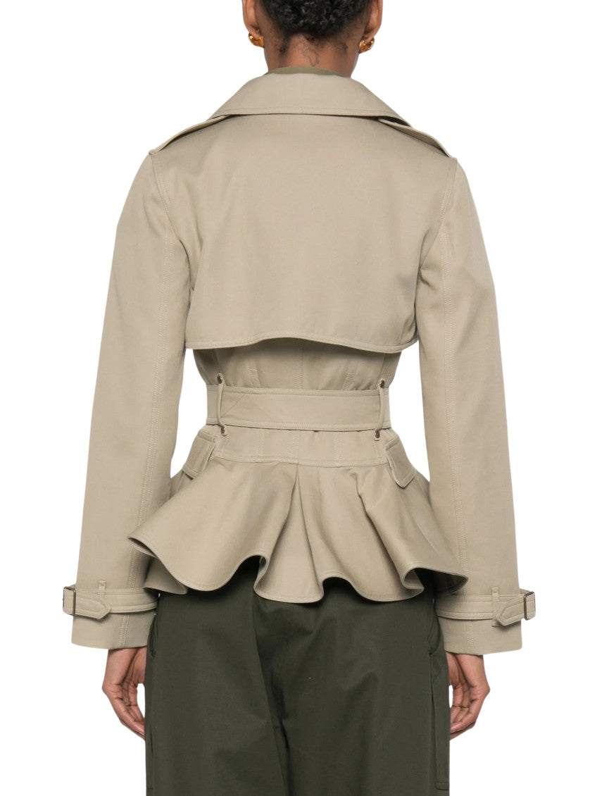 Brown Notched Lapel Trench Coat 3