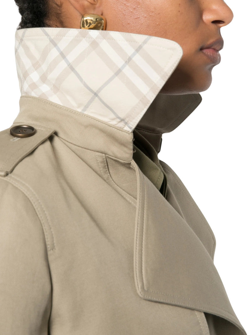 Brown Notched Lapel Trench Coat 4