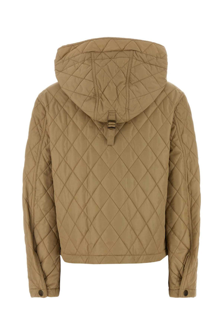 Beige Quilted Hood Jacket 2