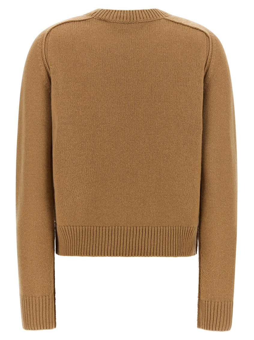 Brown Knitted Crew Neck Sweater 2