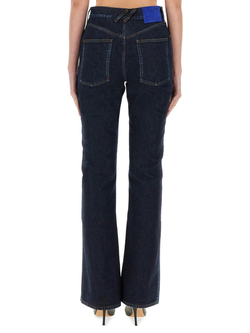 Blue Flared High Rise Jeans 3